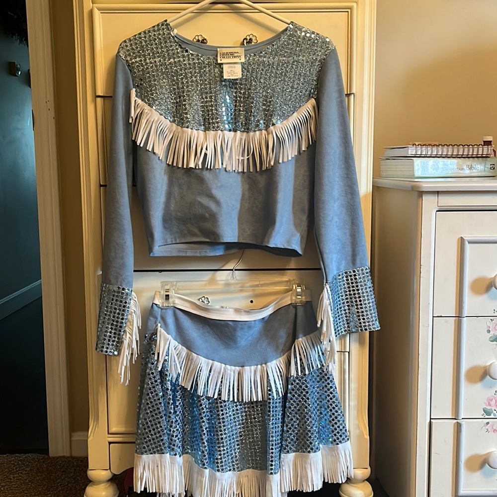 California Costume Collections, Sky Blue/Metallic Cowgirl Halloween Costume